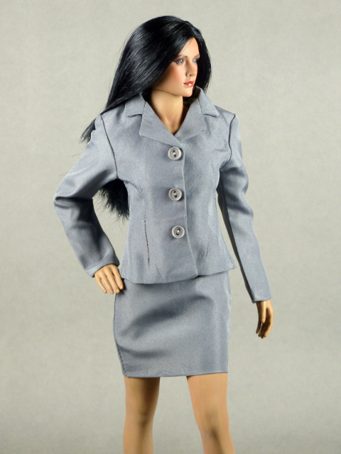 Nouveau Toys Uniform Series - 1/6 Scale 2-Piece Secretary Business Dress Suit Set (Silver Gray)